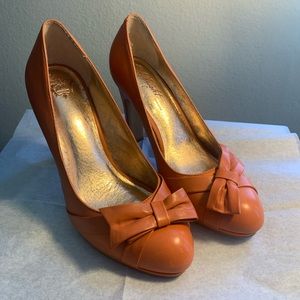Miss Allbright Orange Heels from Anthropologie